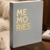 KAILA MEMORIES Grey - Coffee Table Photo Album (60 Sorte Sider / 30 Blade)