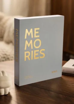 KAILA MEMORIES Grey - Coffee Table Photo Album (60 Sorte Sider / 30 Blade)