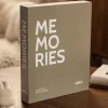 KAILA MEMORIES Grey/White - Coffee Table Photo Album (60 Sorte Sider / 30 Blade)