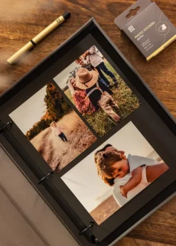 KAILA ONE OF A KIND Black - Coffee Table Photo Album (60 Sorte Sider / 30 Blade)