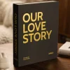 KAILA OUR LOVE STORY Black - Coffee Table Photo Album (60 Sorte Sider)