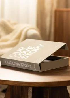 KAILA OUR LOVE STORY Grey - Coffee Table Photo Album (60 Sorte Sidere)