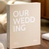 KAILA OUR WEDDING Creme - Coffee Table Photo Album (60 Sorte Sidor)