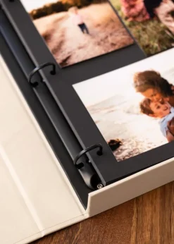 KAILA OUR WEDDING Creme - Coffee Table Photo Album (60 Sorte Sidor)