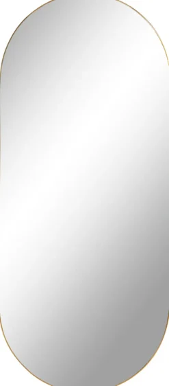 KAILA Oval Mirror - Thin Brass 35x80 cm