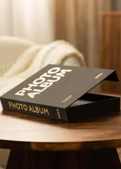 KAILA PHOTO ALBUM Black - Coffee Table Photo Album (60 Sorte Sider / 30 Blade)