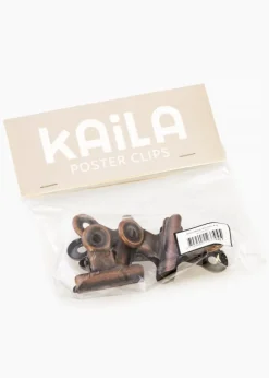 KAILA Poster Clip Retro Brass 40 mm - 4-p
