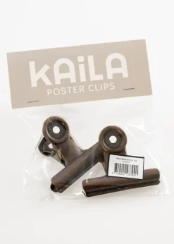 KAILA Poster Clip Retro Brass 65 mm - 2-p