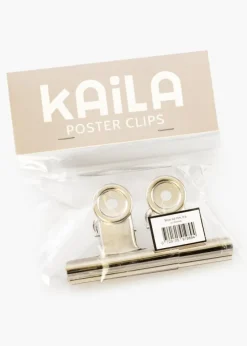 KAILA Poster Clip Silver 65 mm - 2-p