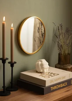 KAILA Round Mirror - Edge Gold 30 cm Ø