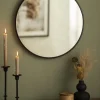 KAILA Round Mirror - Edge Black 50 cm Ø