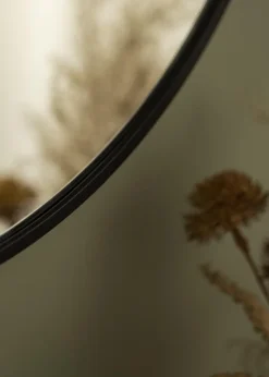 KAILA Round Mirror - Edge Black 50 cm Ø