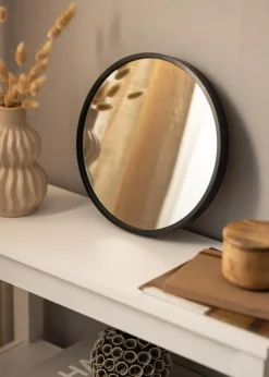 KAILA Round Mirror - Edge Black 30 cm Ø