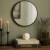 KAILA Round Mirror - Edge Black 40 cm Ø