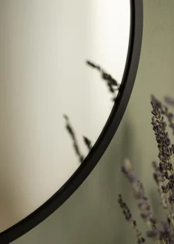KAILA Round Mirror - Edge Black 40 cm Ø