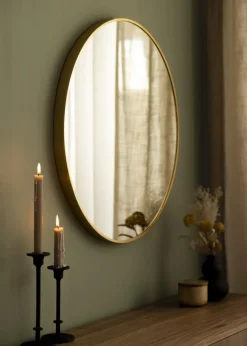 KAILA Round Mirror - Edge Gold 70 cm Ø