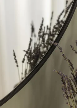 KAILA Round Mirror - Edge Black 80 cm Ø