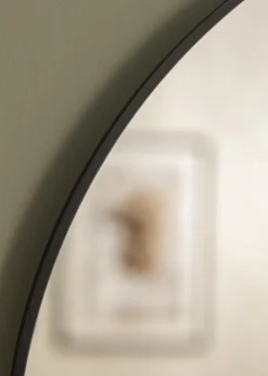 KAILA Round Mirror - Edge Black 80 cm Ø