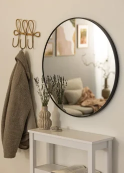 KAILA Round Mirror - Edge Black 80 cm Ø