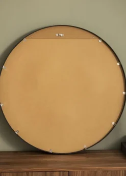 KAILA Round Mirror - Edge Black 80 cm Ø