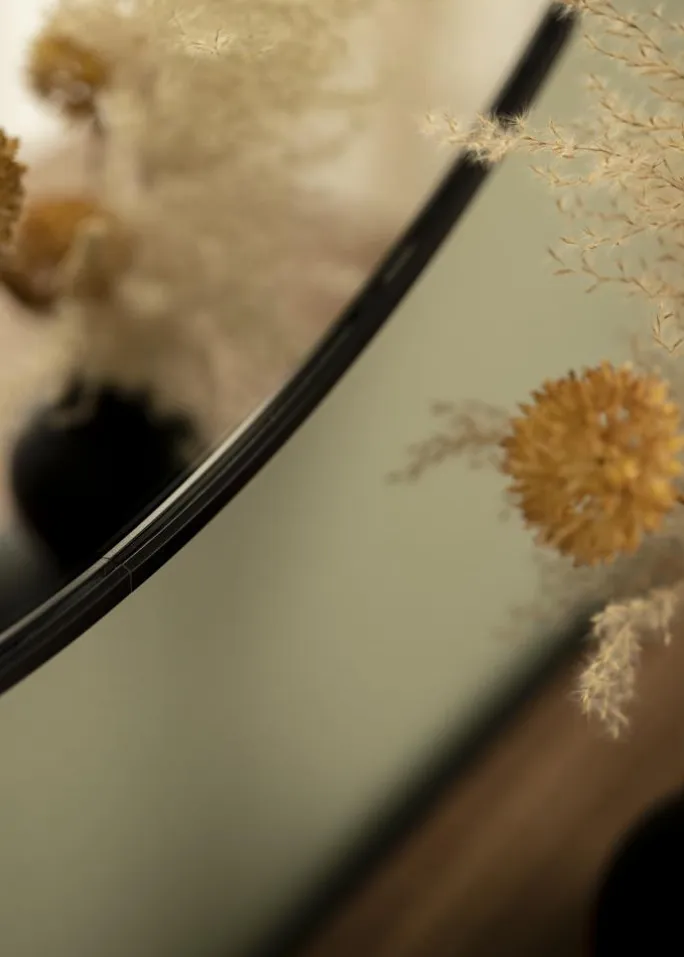 KAILA Round Mirror - Edge Black 70 cm Ø