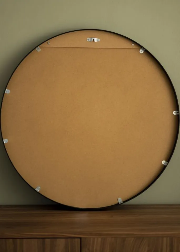 KAILA Round Mirror - Edge Black 70 cm Ø