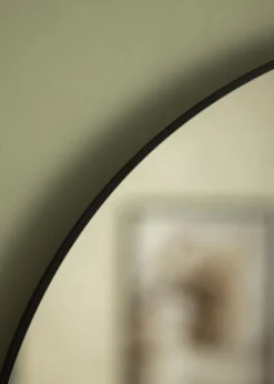 KAILA Round Mirror - Edge Black 90 cm Ø