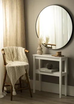 KAILA Round Mirror - Edge Black 90 cm Ø