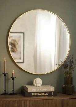 KAILA Round Mirror - Edge Gold 80 cm Ø
