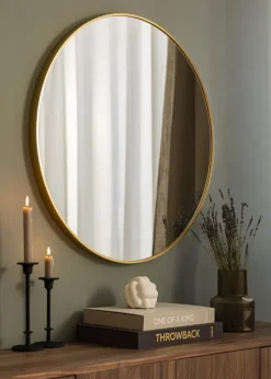 KAILA Round Mirror - Edge Gold 80 cm Ø