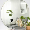 KAILA Round Mirror - Thin Brass 100 cm Ø