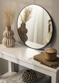 KAILA Round Mirror - Thin Black 40 cm Ø