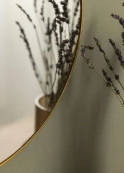 KAILA Round Mirror - Thin Brass 40 cm Ø