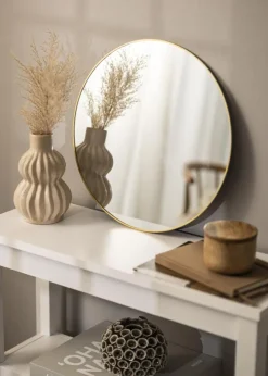 KAILA Round Mirror - Thin Brass 40 cm Ø