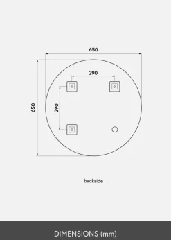 KAILA Rundt Spejl 65 cm ø