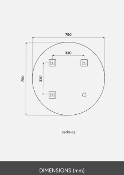 KAILA Rundt Spejl 75 cm ø