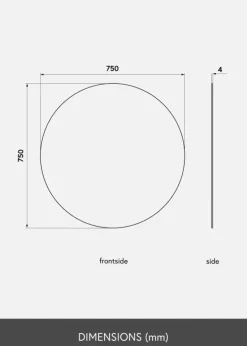 KAILA Rundt Spejl 75 cm ø
