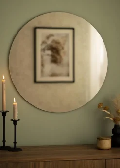 KAILA Rundt Spejl Dark Bronze 70 cm Ø