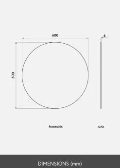 KAILA Rundt Spejl Dark Bronze 60 cm Ø