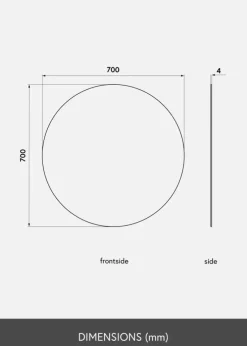 KAILA Rundt Spejl Deluxe 70 cm Ø