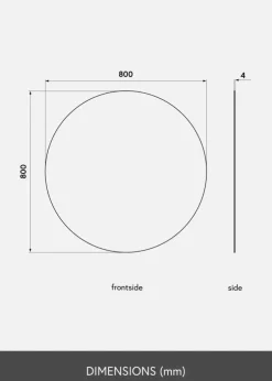 KAILA Rundt Spejl Deluxe 80 cm Ø