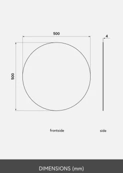 KAILA Rundt Spejl Deluxe 50 cm Ø