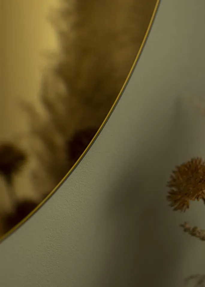 KAILA Rundt Spejl Gold 50 cm Ø