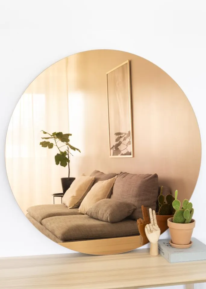 KAILA Rundt Spejl Rose Gold 110 cm Ø