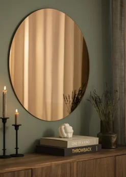 KAILA Rundt Spejl Rose Gold 80 cm Ø