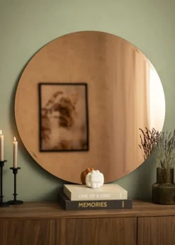 KAILA Rundt Spejl Rose Gold Deluxe 90 cm Ø