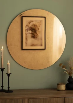 KAILA Rundt Spejl Rose Gold Deluxe 70 cm Ø