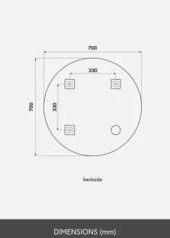 KAILA Rundt Spejl Rose Gold 70 cm Ø
