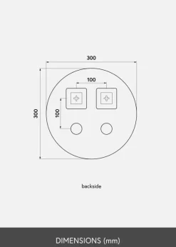 KAILA Rundt Spejl Smoked Grey 30 cm Ø