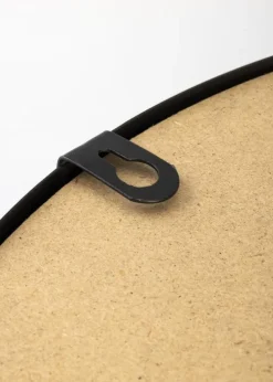 KAILA Rundt Spejl Triangles - Sort 55 cm Ø